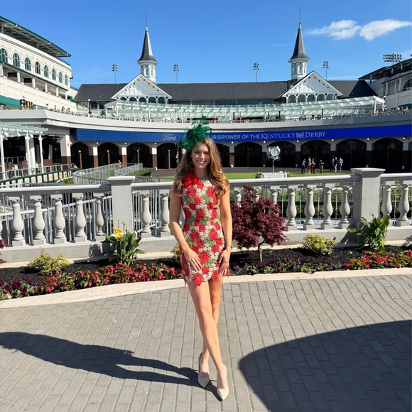 Elliatt Red and Green Floral Mini Dress - Picture 4 of 4